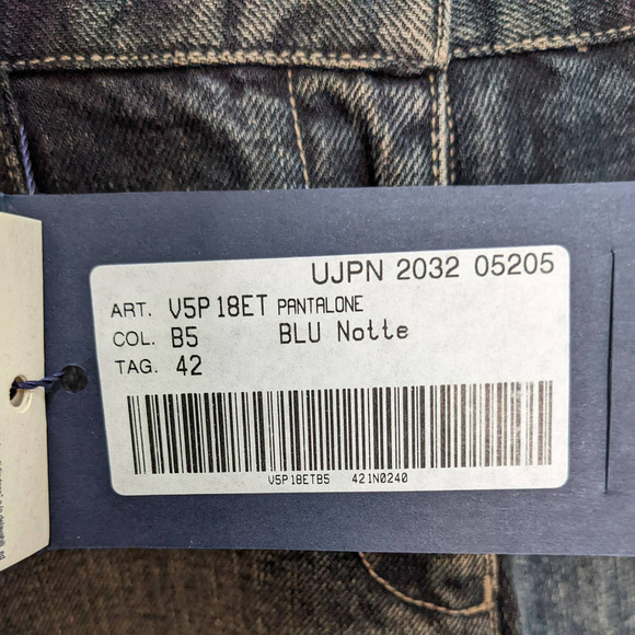 New Armani Jeans Womens 8 Straight Leg Indigo 003 Series Dark Wash Tall - Picture 7 of 12